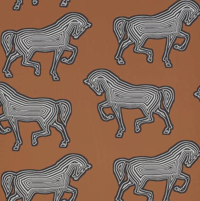 Faubourg Wallcovering by Schumacher - Brown