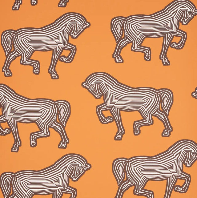 Faubourg Wallcovering by Schumacher - Orange