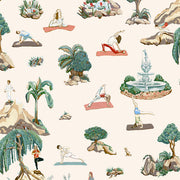 Forest Yoga Wallcovering by Merenda Wallpaper - Natural