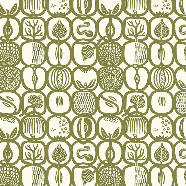 Fruktlåda Wallcovering by Schumacher - Olive