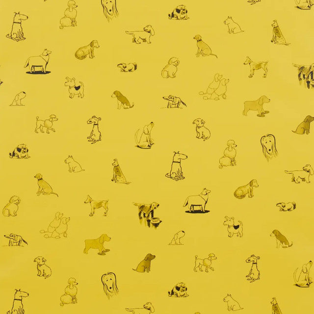 Good Dogs Everywhere Wallcovering by Schumacher - Taxi-Cab