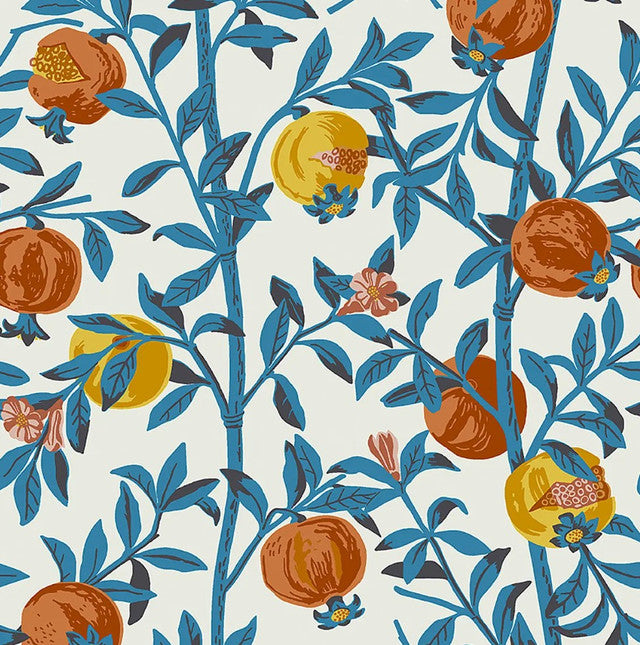 Granatapple Wallcovering by Schumacher - Persimmon
