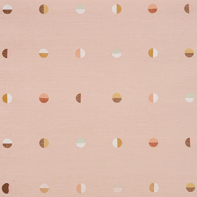 Joshua Tree Hand Printed Sisal Wallcovering by Schumacher - Petal