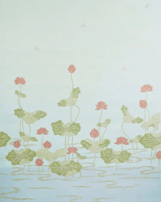 kireina-lotus-panel-set-wallcovering-by-schumacher-temp - Mineral