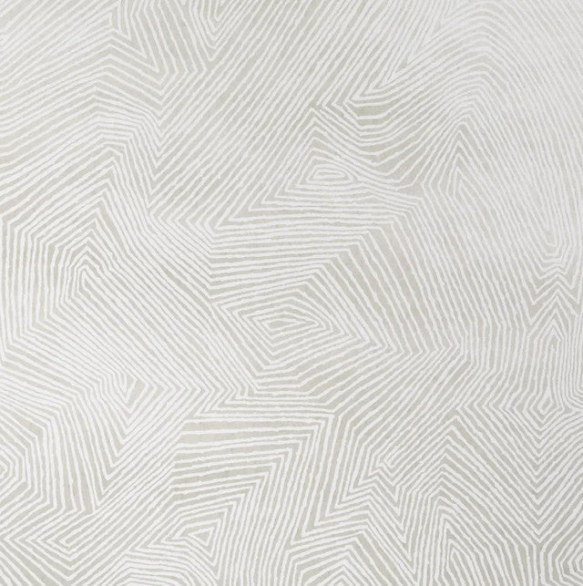 Labrynth Grand Wallcovering by Schumacher - Soft Silver
