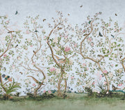 Les Oiseaux Panel Set Wallcovering by Schumacher - Sky
