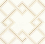 Mah Jong Wallcovering by Schumacher - Light Ivory