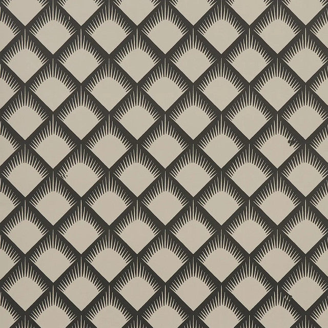 Maize Wallcovering by Schumacher - Black & Cream