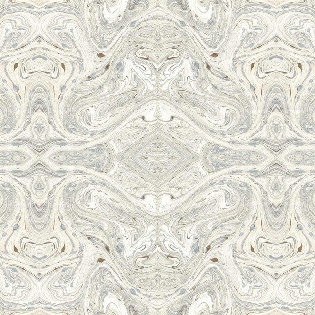 Marble Tile 2 Wallcovering by The Vale London - Cream