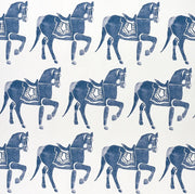 Marwari Horse Wallcovering by Schumacher - Navy