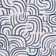 New Beat Wallcovering by Schumacher - Blue & Green