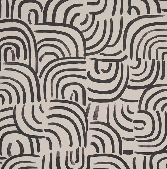 New Beat Wallcovering by Schumacher - Carbon