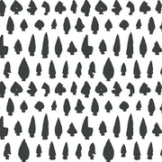 New York Arrowheads Wallcovering by Merenda Wallpaper - Charcoal on White