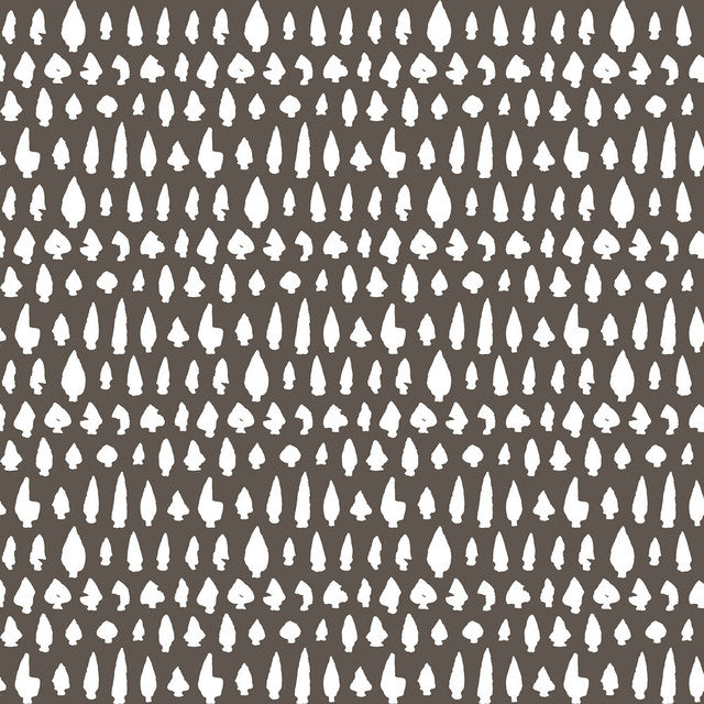 New York Arrowheads Wallcovering by Merenda Wallpaper - White on Charcoal