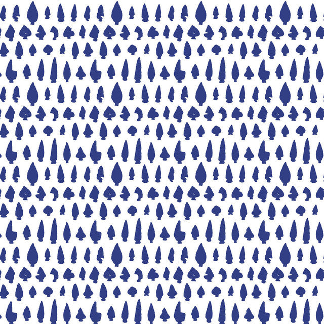 New York Arrowheads Wallcovering by Merenda Wallpaper - China Blue on White