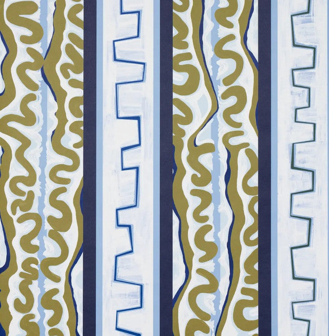 Night at the Opera Wallcovering by Schumacher - Deep Blue