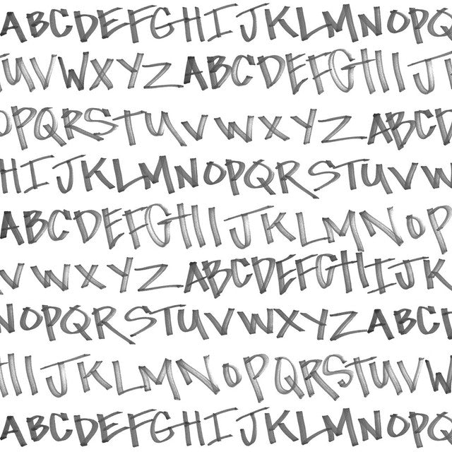 NYC Alphabet Wallcovering by Merenda Wallpaper - Black