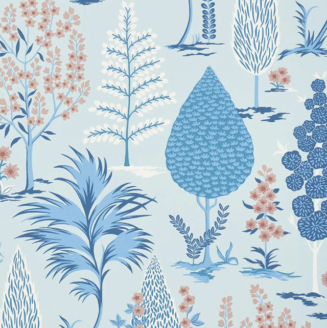 Pandora Wallcovering by Schumacher - Delft & Rose