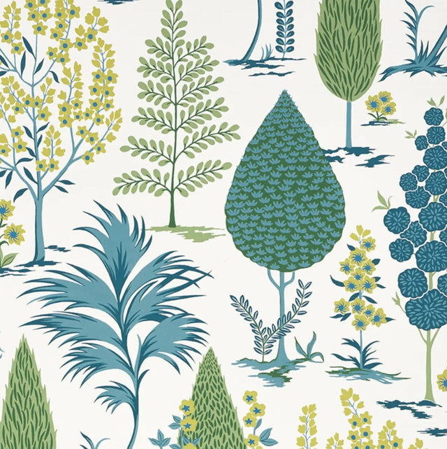 Pandora Wallcovering by Schumacher - Peacock