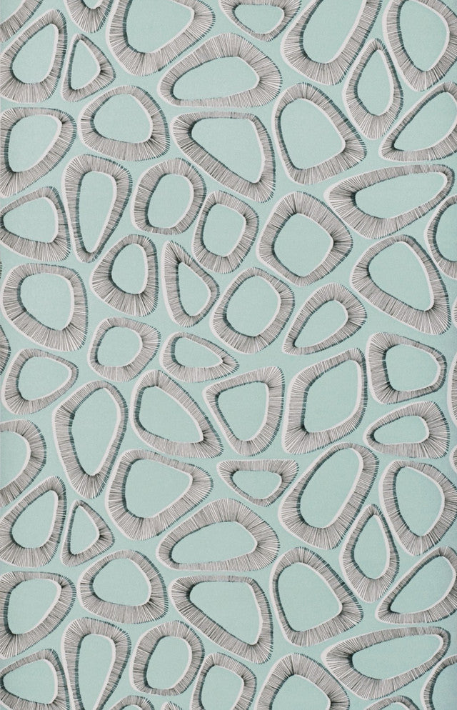 Pebbles Wallcovering by MissPrint - Seaside Blue