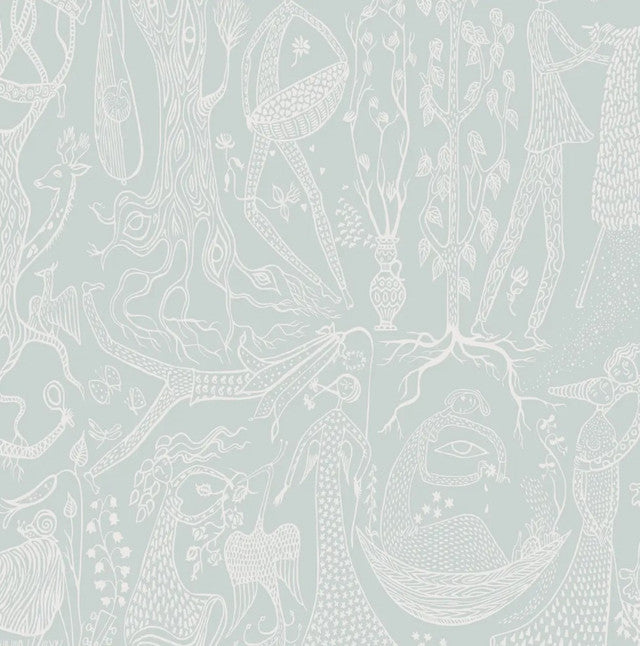 Poeme D'Amour Wallcovering by Schumacher - Mineral
