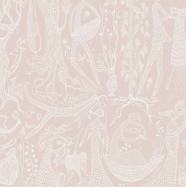 Poeme D'Amour Wallcovering by Schumacher - Blush