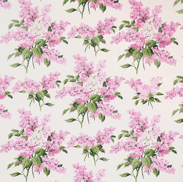 Proust's Lilacs Wallcovering by Schumacher - Pink