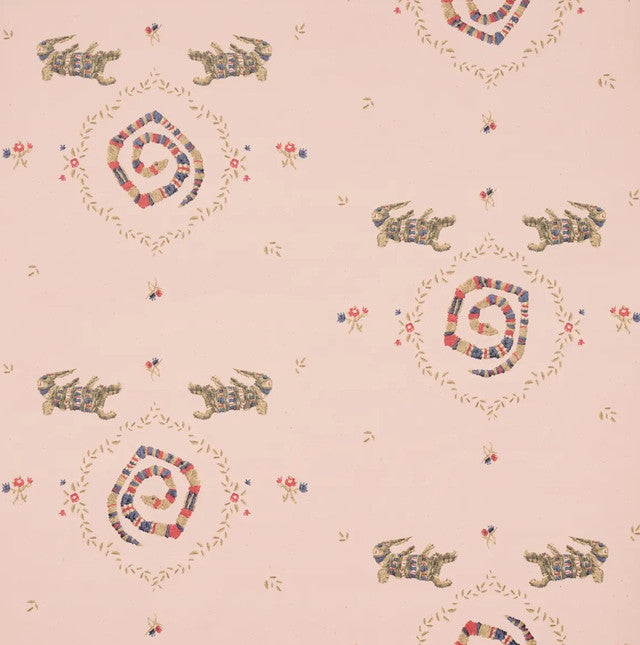 Reptilia Wallcovering by Schumacher - Muted Pink