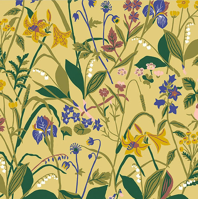 Ros Och Lilja Wallcovering by Schumacher - Ochre