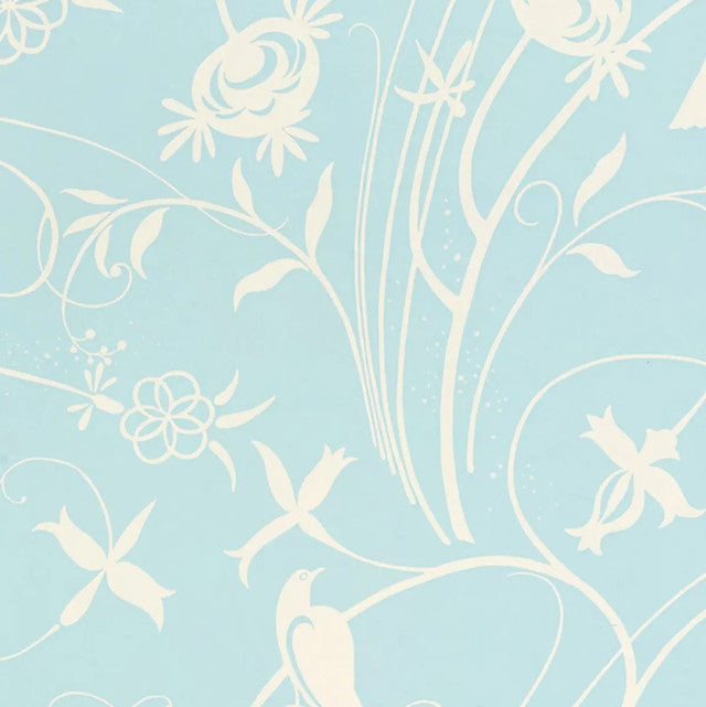 Sky Meadow Wallcovering by Schumacher - Light Blue