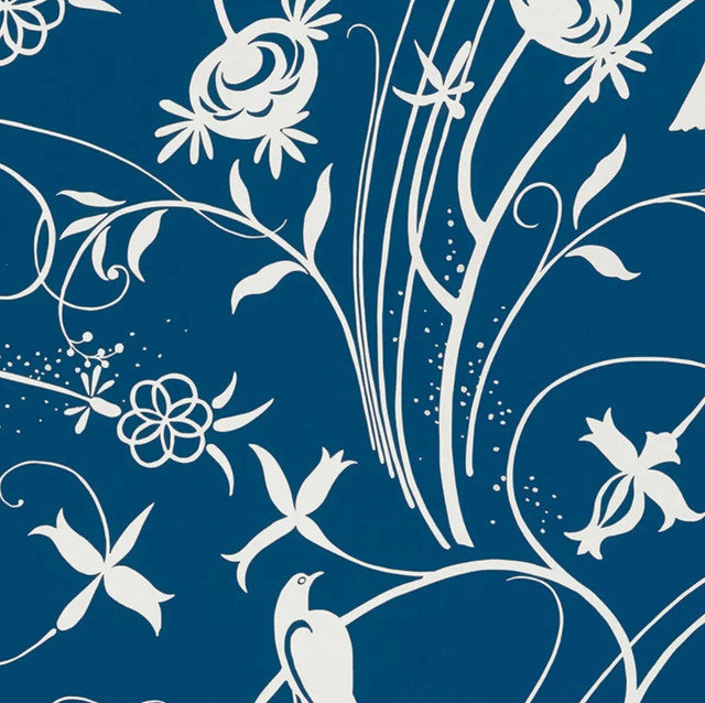 Sky Meadow Wallcovering by Schumacher - Blue