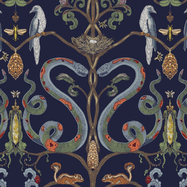Snake Party 2.0 Wallcovering by Merenda Wallpaper - Morris