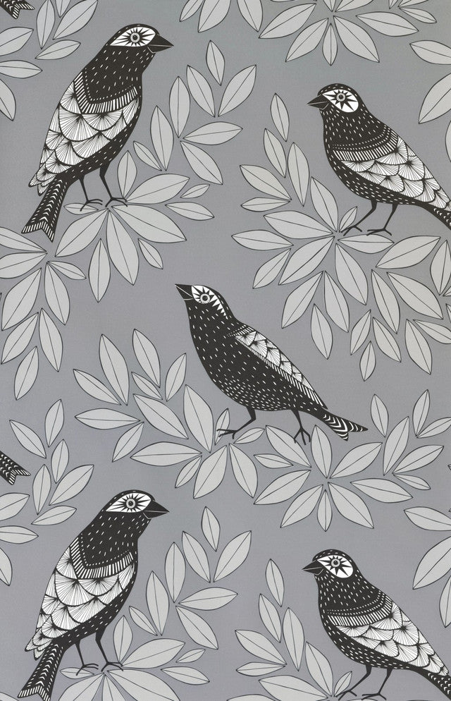 Songbird Wallcovering by MissPrint - Slate