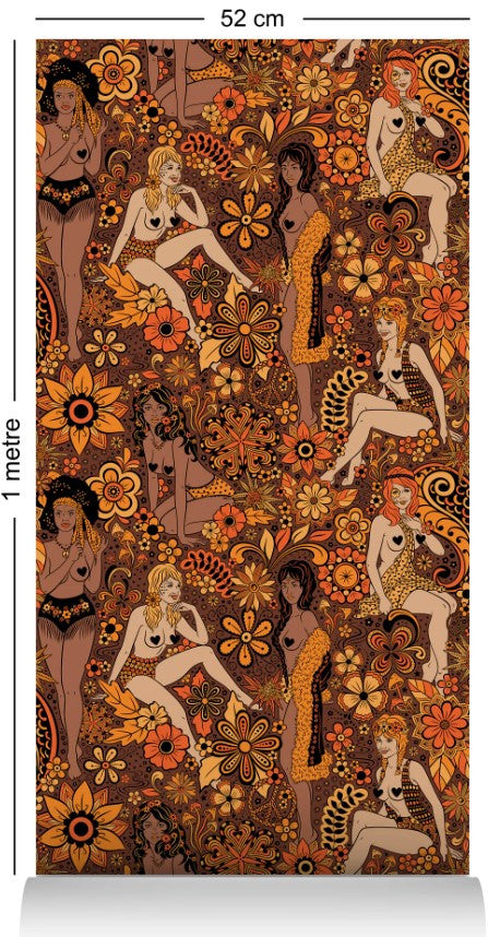 Summer of Love *Censored* Wallcovering by Dupenny - Acapulco Gold