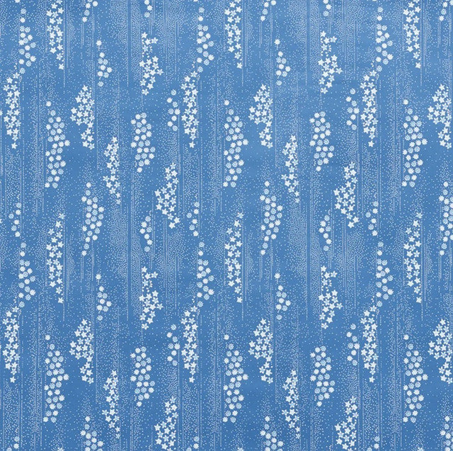 Taki Floral Wallcovering by Schumacher - Indigo
