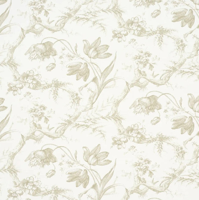 Toile De Fleurs Wallcovering by Schumacher - Birch