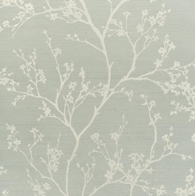 Twiggy Sisal Wallcovering by Schumacher - Sky