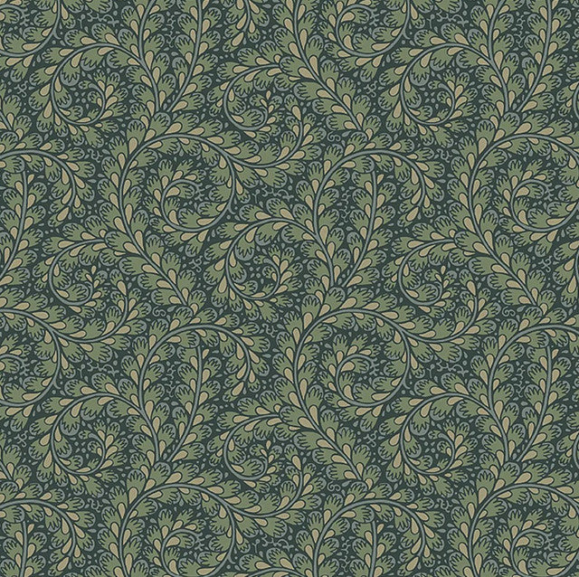 Wild Ferns Wallcovering by Schumacher - Spruce