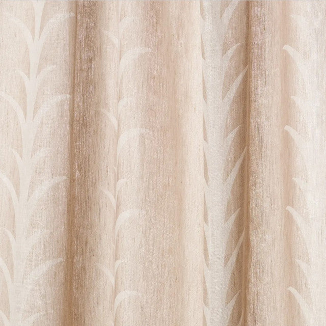 Acanthus Stripe Sheer Fabric by Schumacher - Taupe