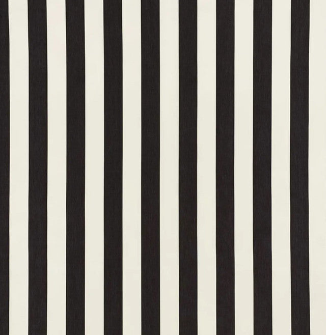 Andy Stripe Fabric by Schumacher - Black