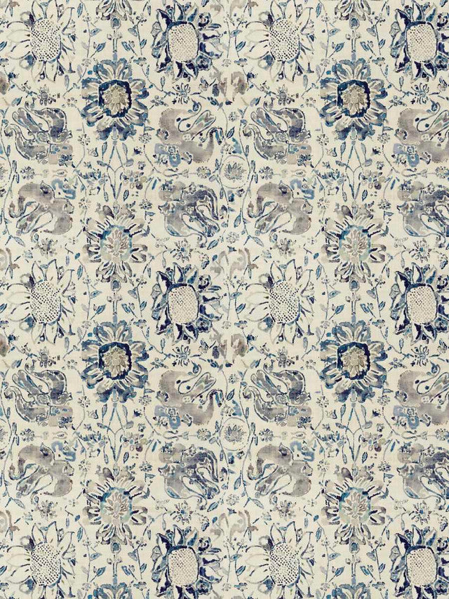 anza-fabric-by-s-harris - Blue and Cream