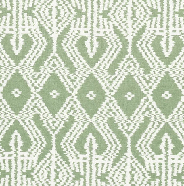 asaka-ikat-fabric-by-schumacher-temp - Green