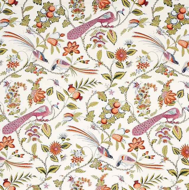 champagne-fabric-by-schumacher-temp - Persimmon & Pink