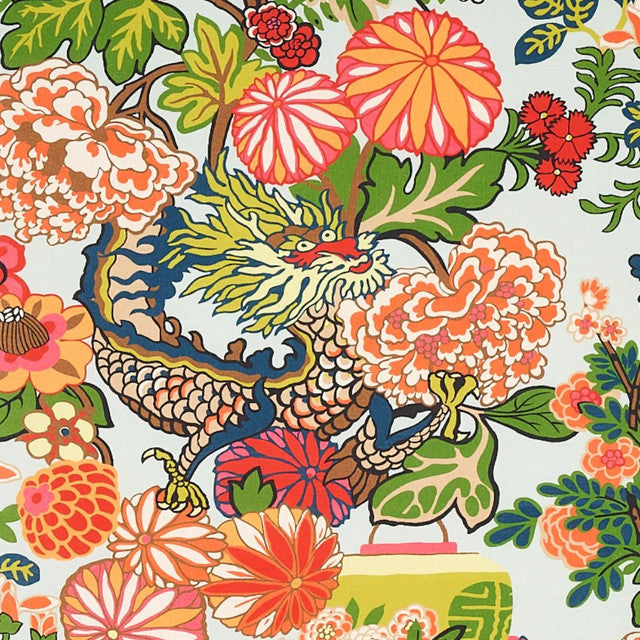 Chiang Mai Fabric by Schumacher - Aquamarine