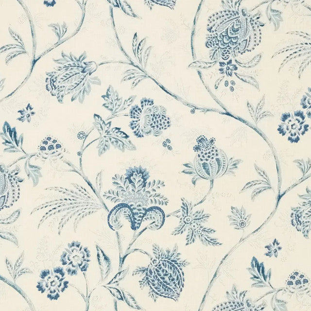 Chinoiserie Vine Fabric by Schumacher - China Blue
