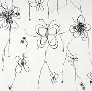 Come Back as a Flower Fabric by Schumacher - Soft Black