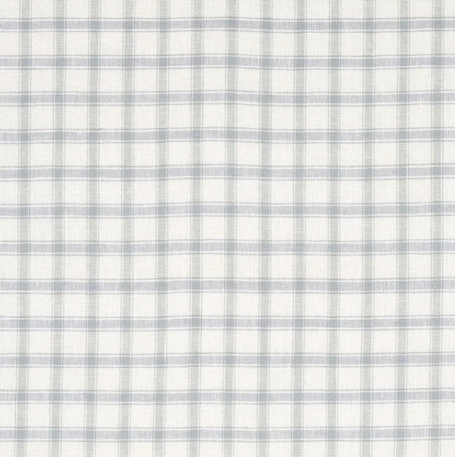crawford-linen-check-fabric-by-schumacher-temp - Jasper Blue