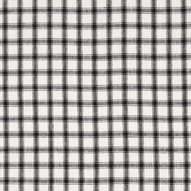 crawford-linen-check-fabric-by-schumacher-temp - Basalt