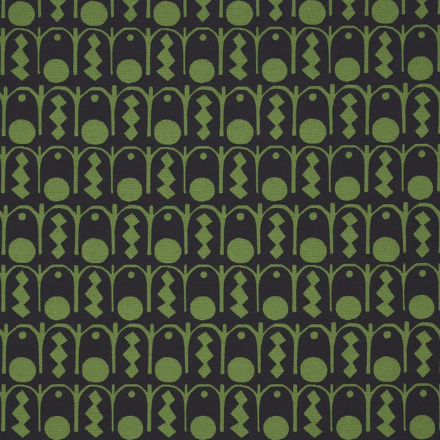 downtown-fabric-by-schumacher-temp - Green & Black