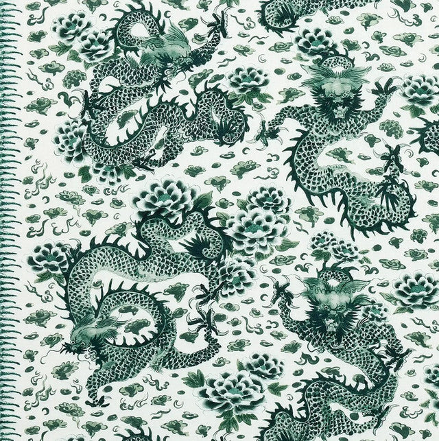 empress-dragon-fabric-by-schumacher-temp - Emerald